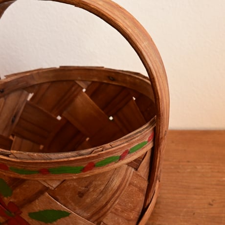 Sweden Spånkorg  / スウェーデン お花の絵の小さなスポーンコリ