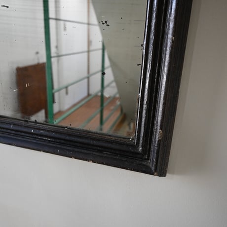 France Antiques Darkbrown frame Mirror / フランス アンティーク ダークブラウンの鏡