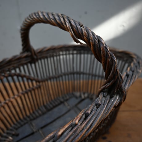 France wood basket Paniers　/ フランス 古いパニエ バスケット かご