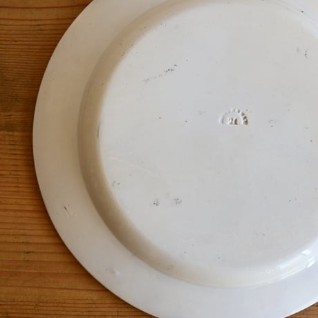 France Antique Montereau Plate/ フランス アンティーク モントロー グリザイユ キリストのプレート B