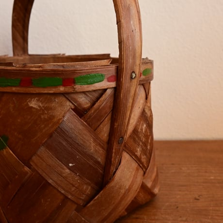 Sweden Spånkorg  / スウェーデン お花の絵の小さなスポーンコリ