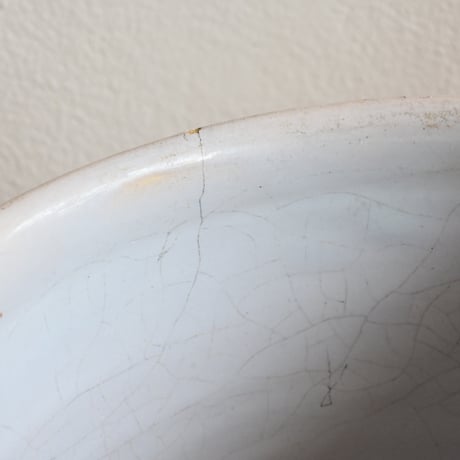 France Antique Faience Fine Pot / フランス 白錫釉のポット 大