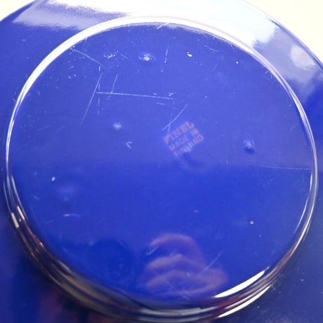 ARABIA FINEL Enamel plate Kaj Franck (BLUE)  / アラビア・フィネル カイフランク 琺瑯プレート（青）  A
