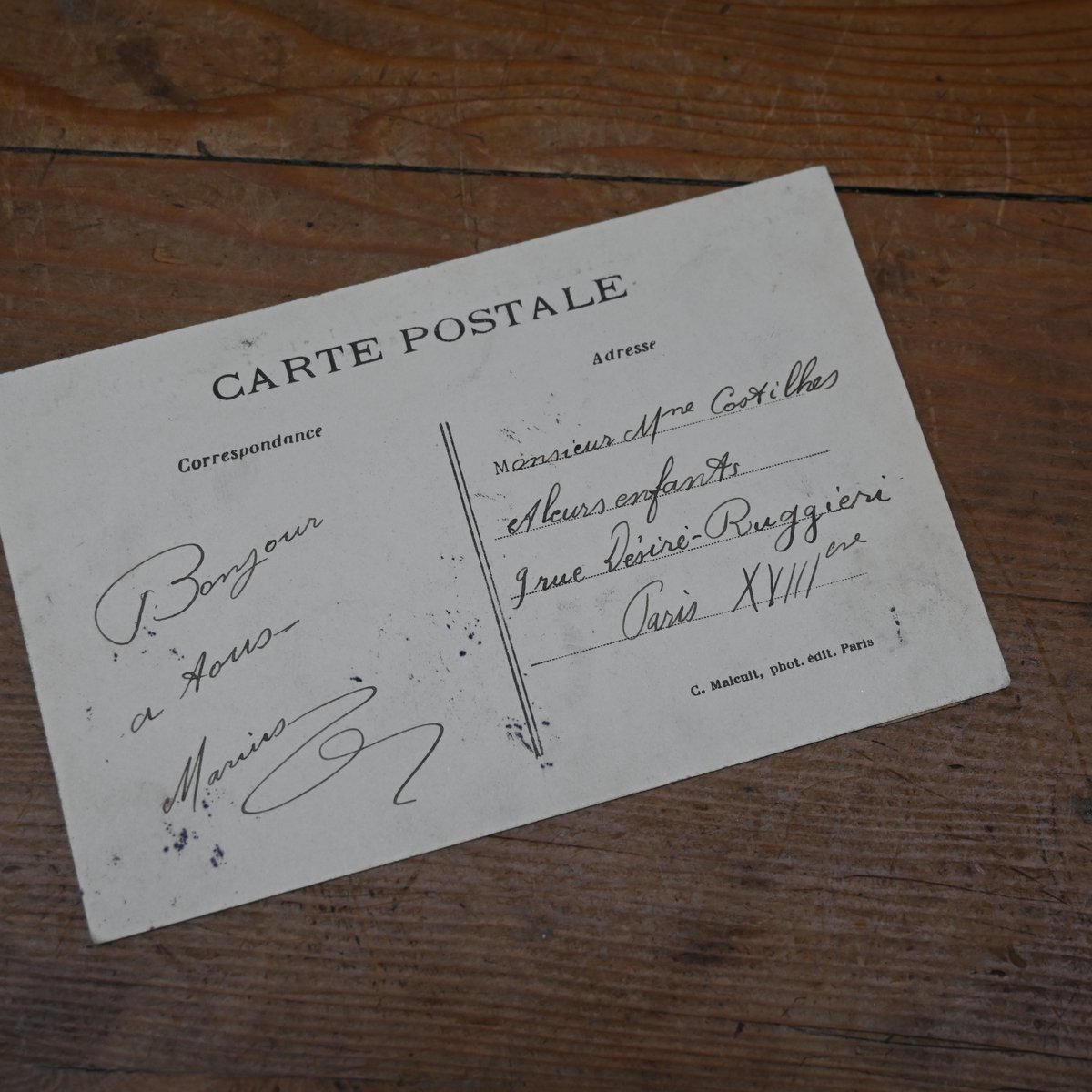 France Antiques Postcard / フランス 古い飛行船のポストカード