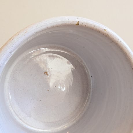 France Antiques Faience Fine Pot / フランス アンティーク 白錫釉のポット φ:16.7cm