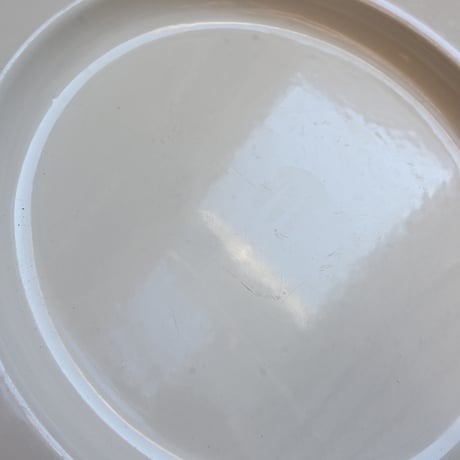 ARABIA FINEL Enamel Plate by Kaj Franck / フィネル カイフランク  琺瑯プレート（ホワイト）φ:28cm B