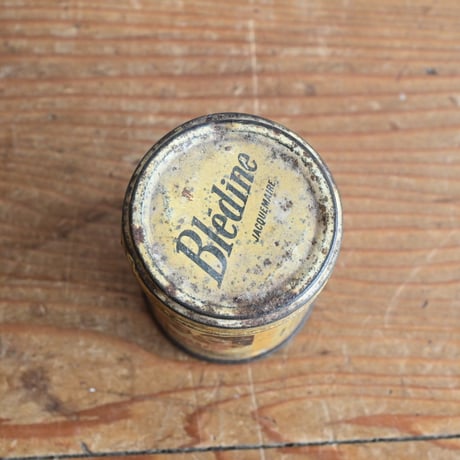 France Antique ”Bledine” Tube Tin Box  / フランス アンティーク ティン缶 ブリキボックス
