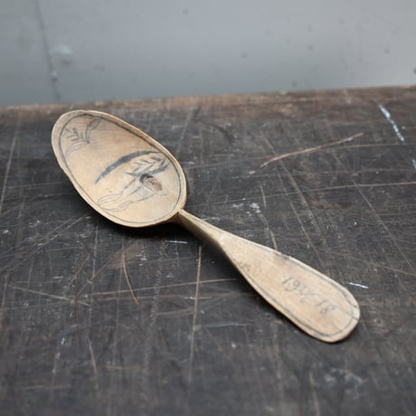 Sweden Wood Spoon / スウェーデンの木製スプーン 木匙 C