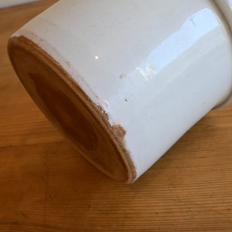 France Antiques Faience Fine Pot / フランス アンティーク 白錫釉のポット φ:13.7cm