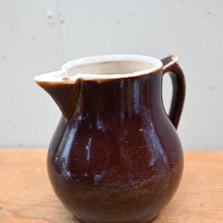 France Antique Cul Noir Pitcher / フランス アンティーク キュノワール ピッチャー（金直しあり） B