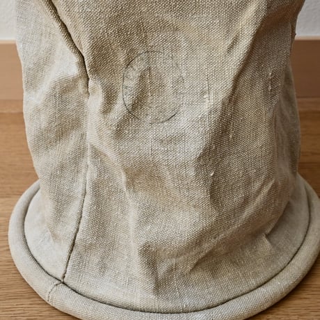 France Antique canvas bucket / フランス アンティークのキャンバスバスケット B