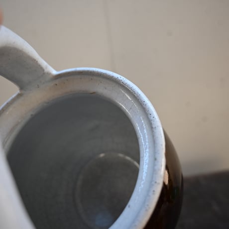 France Old Cul Noir Bowl/ フランス 古い キュノワール 持ち手付きボウル