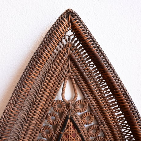 France Antique Basket Heartshape Tray / フランス アンティーク ハートの形をした木編みトレイ
