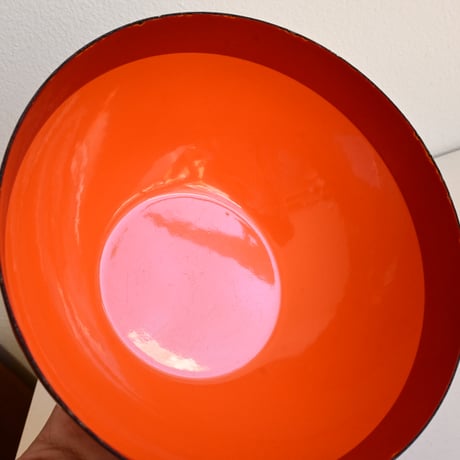 ARABIA FINEL Enamel BOWL by Kaj Franck / フィネル カイフランク  琺瑯ボウル（レッド×オレンジ）φ:16cm