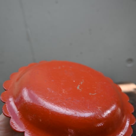 France Papier-Mache Smalltray Red / フランス パピエマシェの小さなトレイ 赤