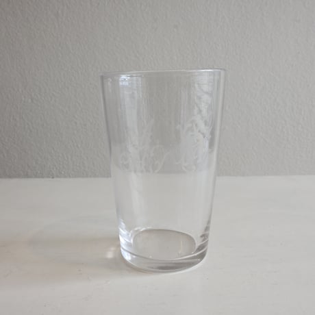 France Antique   Etching Glass / フランス アンティーク エッチングが施されたクリスタルグラス