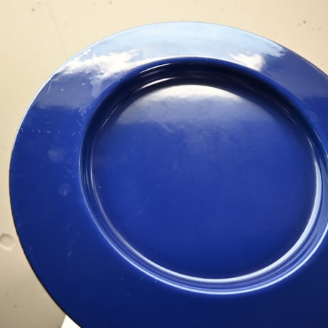 ARABIA FINEL Enamel plate Kaj Franck (BLUE)  / アラビア・フィネル カイフランク 琺瑯プレート（青) C