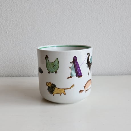 Finland Old Arabia Zoo Mugcup / フィンランド アラビア 動物のパレードのマグカップ