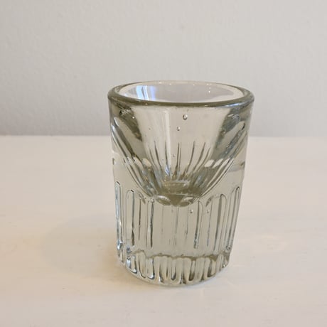 France Antique Shot Glass / フランス アンティーク トロンプルイユのショットグラス H:7.4cm