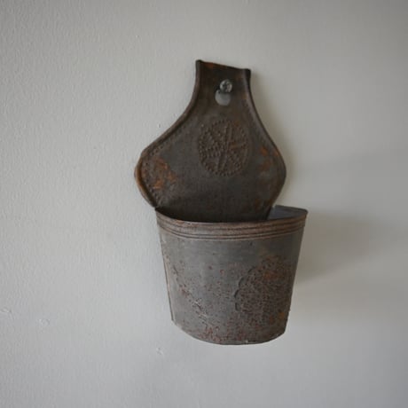 France  Tin Planter　/ フランス 古いブリキのプランター B