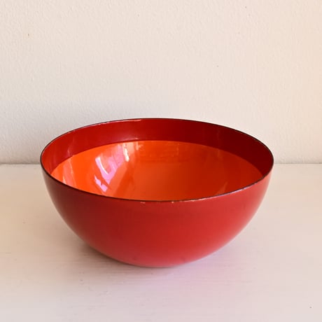 ARABIA FINEL Enamel BOWL by Kaj Franck / フィネル カイフランク  琺瑯ボウル（レッド×オレンジ）φ:16cm