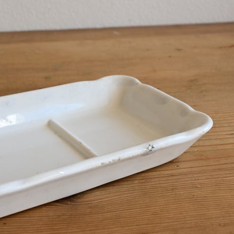 France Antique Creil et Montereau Soup Dish / フランス クレイユモントロー 長方形角皿