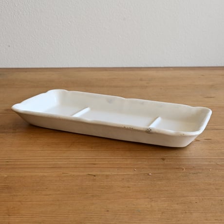 France Antique Creil et Montereau Soup Dish / フランス クレイユモントロー 長方形角皿