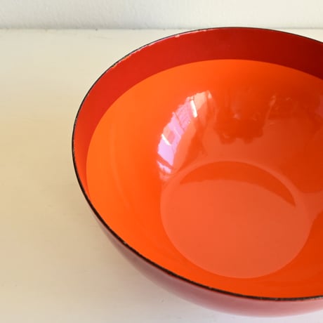 ARABIA FINEL Enamel BOWL by Kaj Franck / フィネル カイフランク  琺瑯ボウル（レッド×オレンジ）φ:16cm