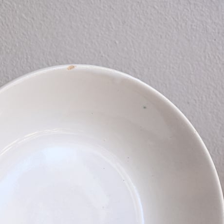France Antique Faience Fine Soup Plate  / フランス アンティーク 白錫釉のスーププレートA