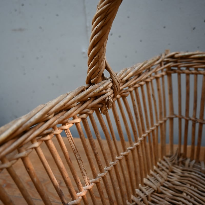 France wood basket Paniers / フランス 古いスクエア型のパニエ バ