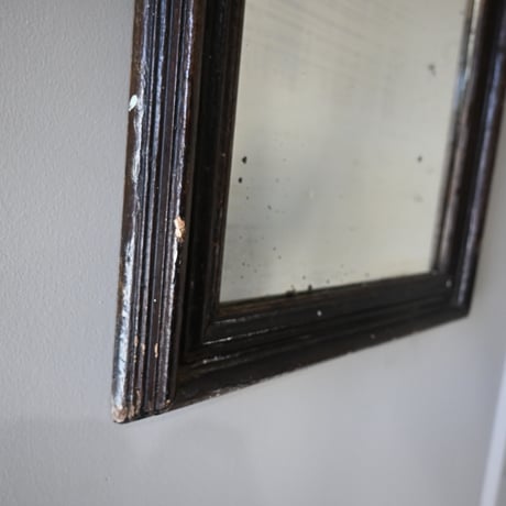 France Antiques Darkbrown frame Mirror / フランス アンティーク ダークブラウンの鏡