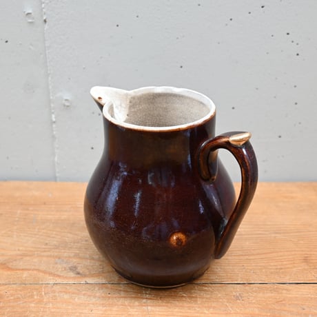 France Antique Cul Noir Pitcher / フランス アンティーク キュノワール ピッチャー（金直しあり） B