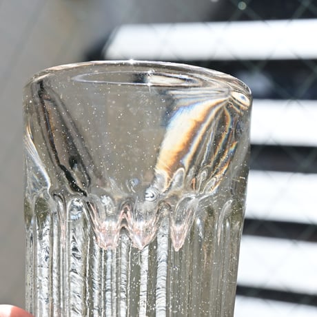 France Antique Shot Glass / フランス アンティーク トロンプルイユのショットグラス H:7cm
