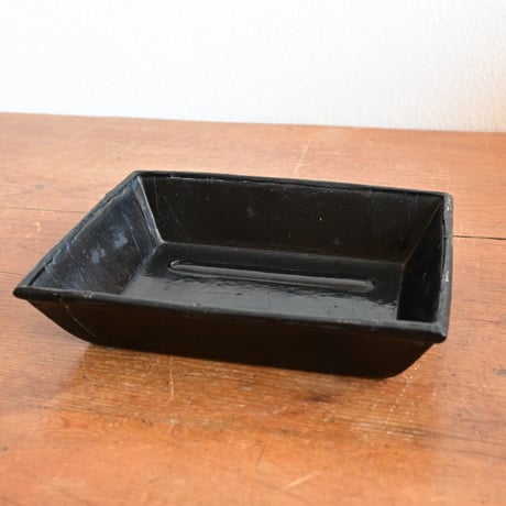 France Old square tray / フランス アンティーク 黒のスクエアトレイ