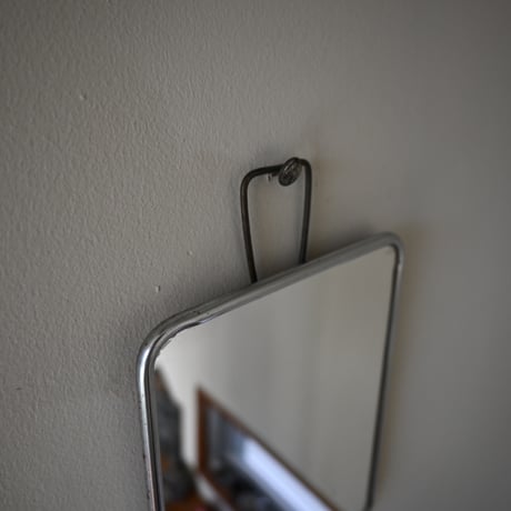 France Metal frame Wall Mirror / フランス 古いメタルフレーム 壁掛けミラー