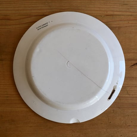 France Antique Montereau Plate/ フランス アンティーク モントロー グリザイユ キリストのプレート A