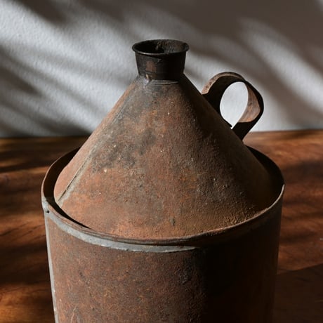 France Oil can object /  フランス ブリキのオイル缶のオブジェ