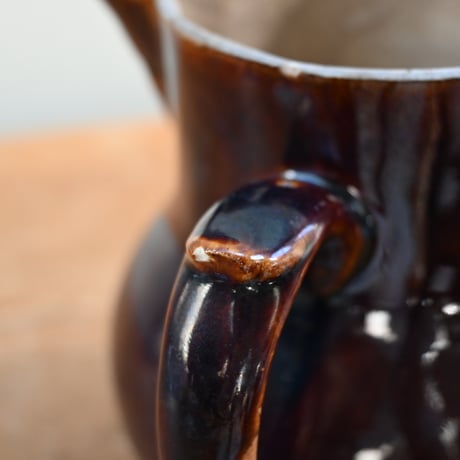 France Antique Cul Noir Pitcher / フランス アンティーク キュノワール ピッチャー D（金直しあり）