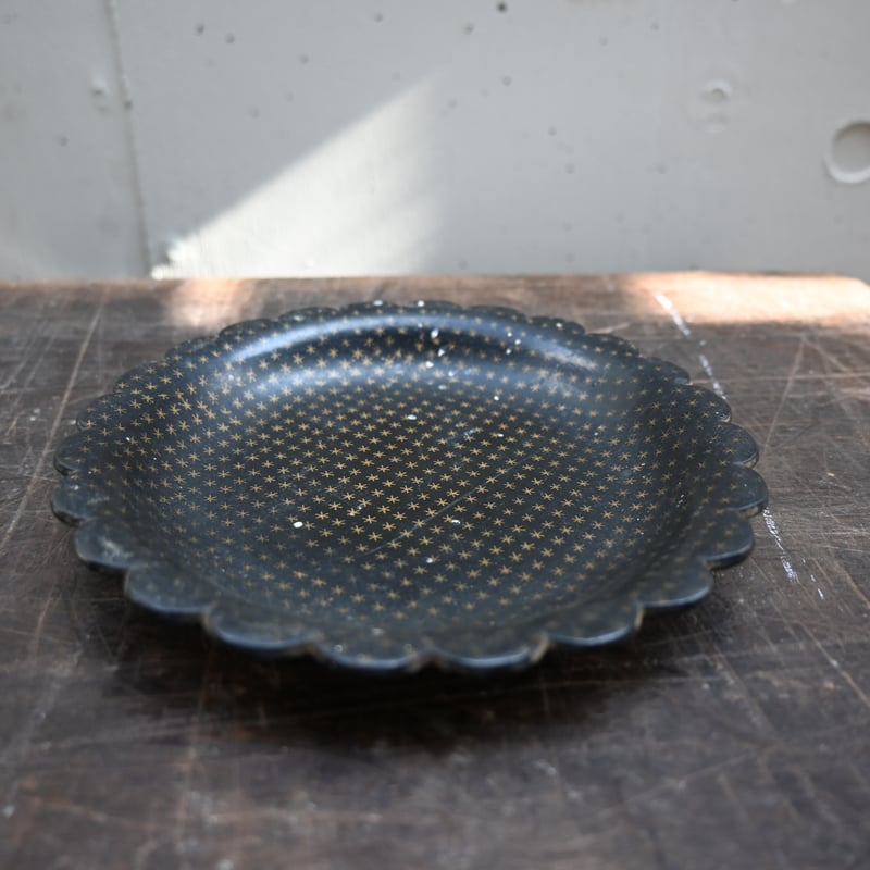France Papier-Mache Smalltray Black / フランス パピエマ