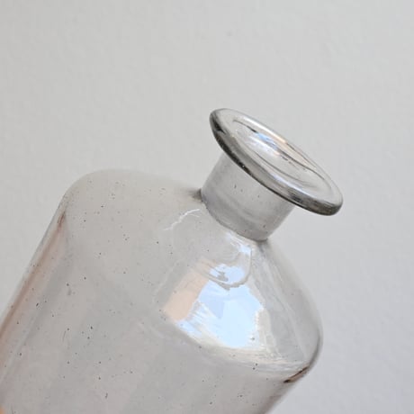 France Antique laboratory Glass bottle / フランス アンティーク 蓋付きラボラトリーボトル