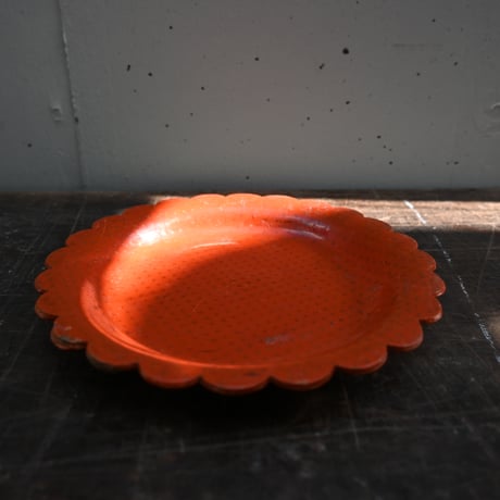 France Papier-Mache Smalltray Red / フランス パピエマシェの小さなトレイ 赤