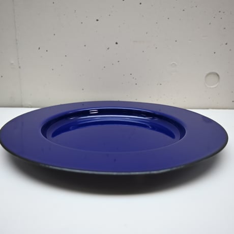 ARABIA FINEL Enamel plate Kaj Franck (BLUE)  / アラビア・フィネル カイフランク 琺瑯プレート（青）  A