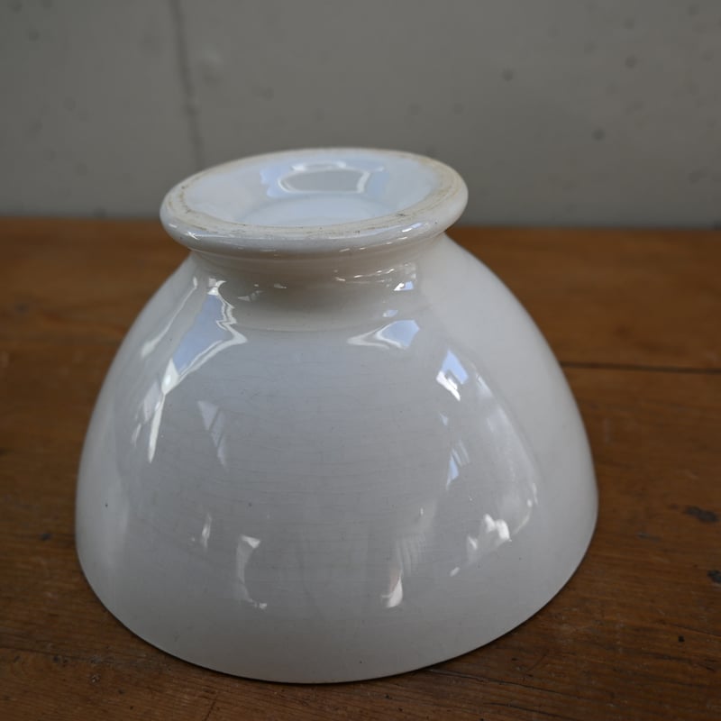 France Antique Cafe Bowl / フランス カフェオレボウル 白無地 A