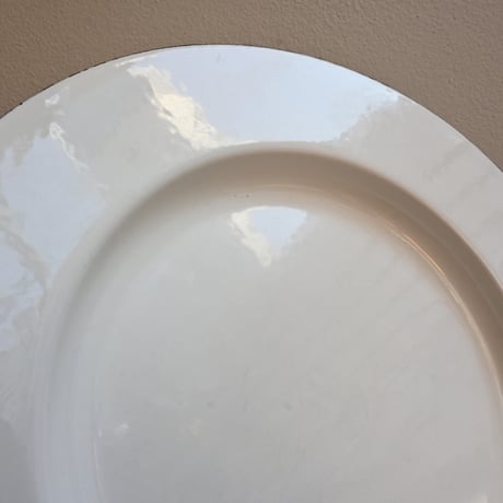 ARABIA FINEL Enamel Plate by Kaj Franck / フィネル カイフランク  琺瑯プレート（ホワイト）φ:28cm B