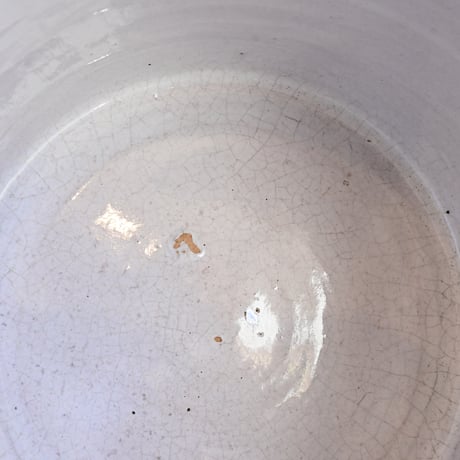 France Antiques Faience Fine Pot / フランス アンティーク 白錫釉のポット φ:16.7cm