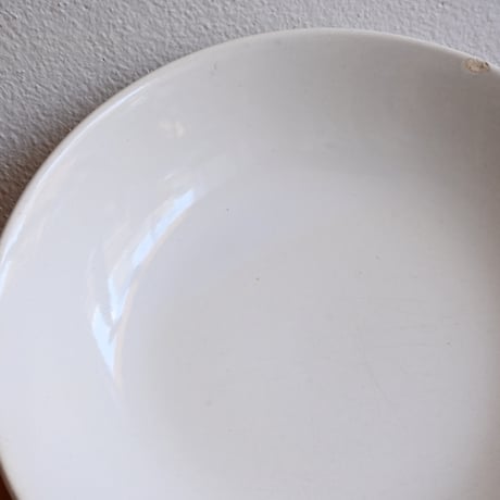 France Antique Faience Fine Soup Plate  / フランス アンティーク 白錫釉のスーププレートB