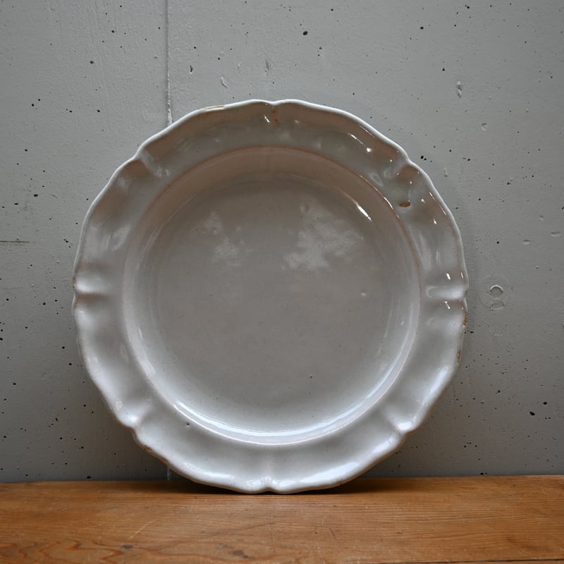 France Old Moustiers Plate / フランス 古いムスティエの大皿 |