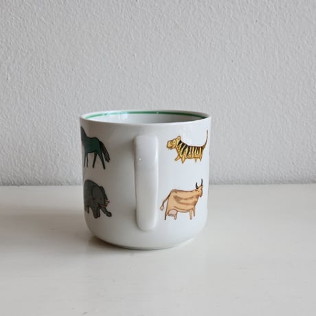 Finland Old Arabia Zoo Mugcup / フィンランド アラビア 動物のパレードのマグカップ