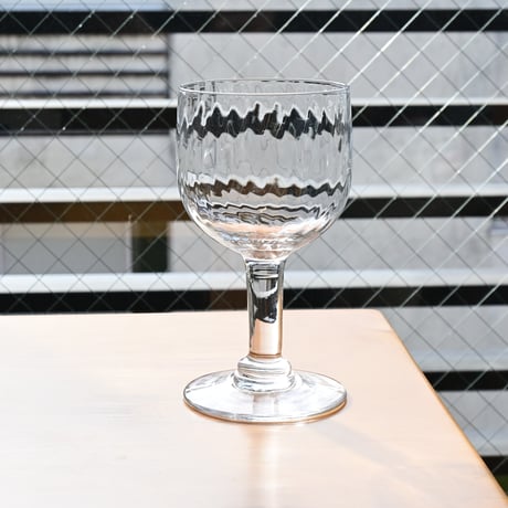 FRANCE Antique Wine Glass  / フランス アンティーク ビストロワイングラス（内面取）