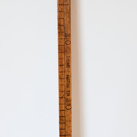 フランス　  DEMI METRE 50cmの木製定規